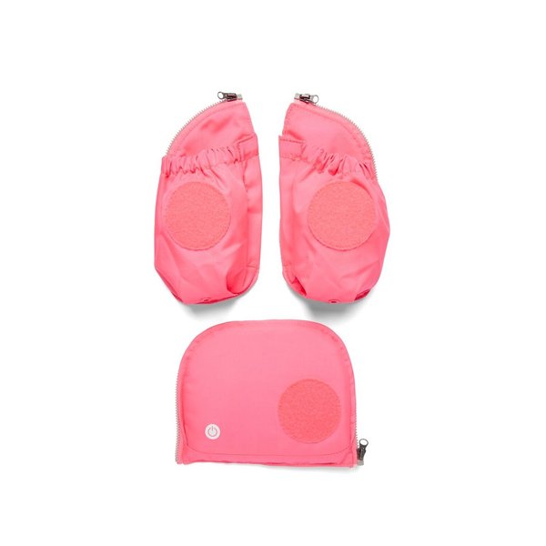 Fluo LED Seitentaschen Zip-Set Pink